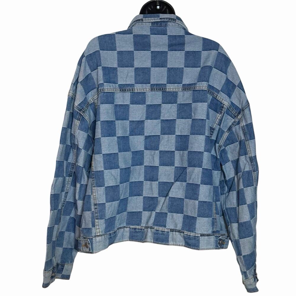 Sidefeel Multicolor Denim Patchwork Jacket Retro … - image 3